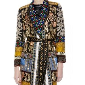 Alice + Olivia Multicolor Embroidered Blazer